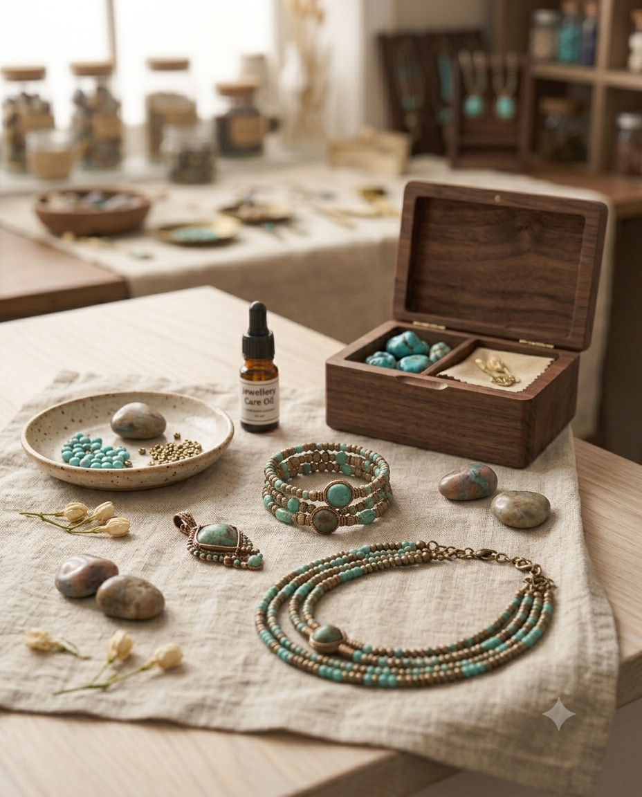 Delicate jewellery stored and cared for